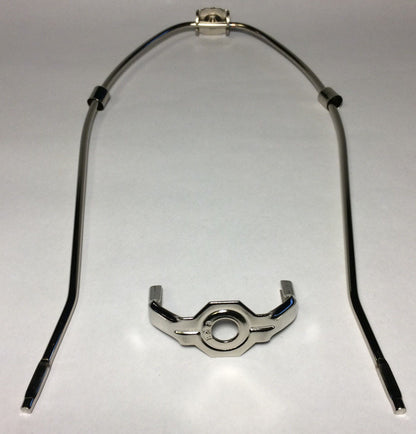 New 13" Nickel Finish Lamp HARP Shade Holder w/Base for Lamp Repair  #HAR65N