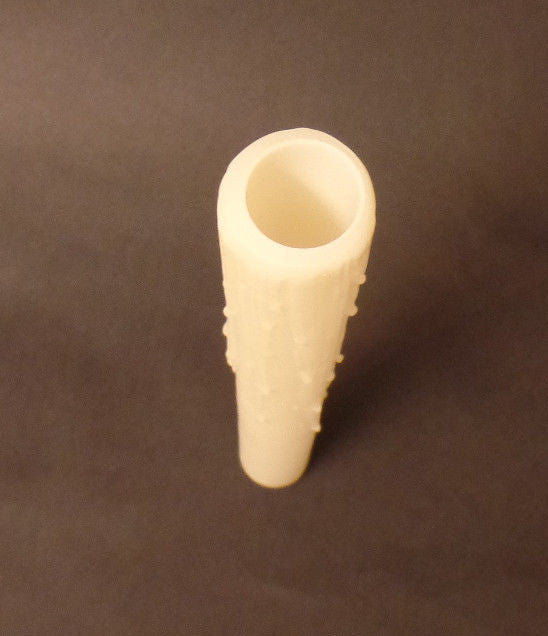 NEW 10" IVORY PolyBeesWax Chandelier Candelabra Candle Cover with DRIPS  CC905I