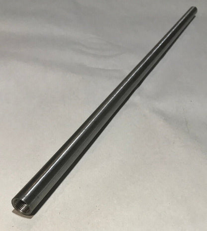 New 18" Brushed Steel Female Threaded Lamp Pipe, Rod, 1/8F Tap (3/8") #SP225S - Stone Door Lamps