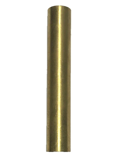 New 2" Brushed Brass Female Threaded Lamp Pipe, Rod, 1/8F Tap (3/8") #SP216U - Stone Door Lamps