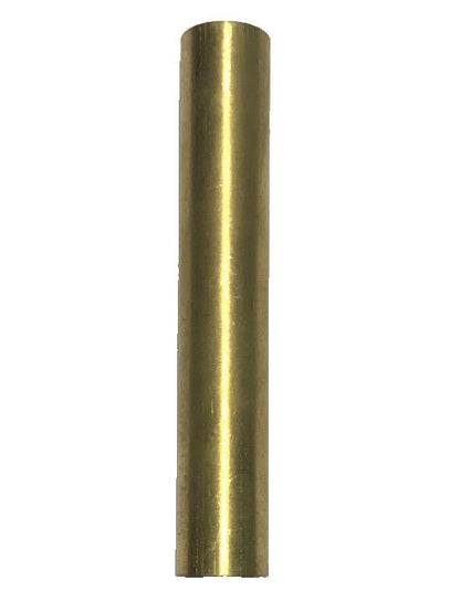 New 2" Brushed Brass Female Threaded Lamp Pipe, Rod, 1/8F Tap (3/8") #SP216U - Stone Door Lamps
