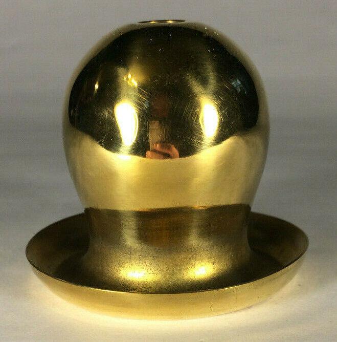 New Unfinished Solid Brass Decorative Socket Cover, Fits Standard Keyless Socket - Stone Door Lamps