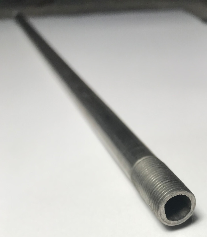New 14 1/2" Seamless Steel Threaded Lamp Pipe, Rod, 1/8 IP (3/8") #SP329