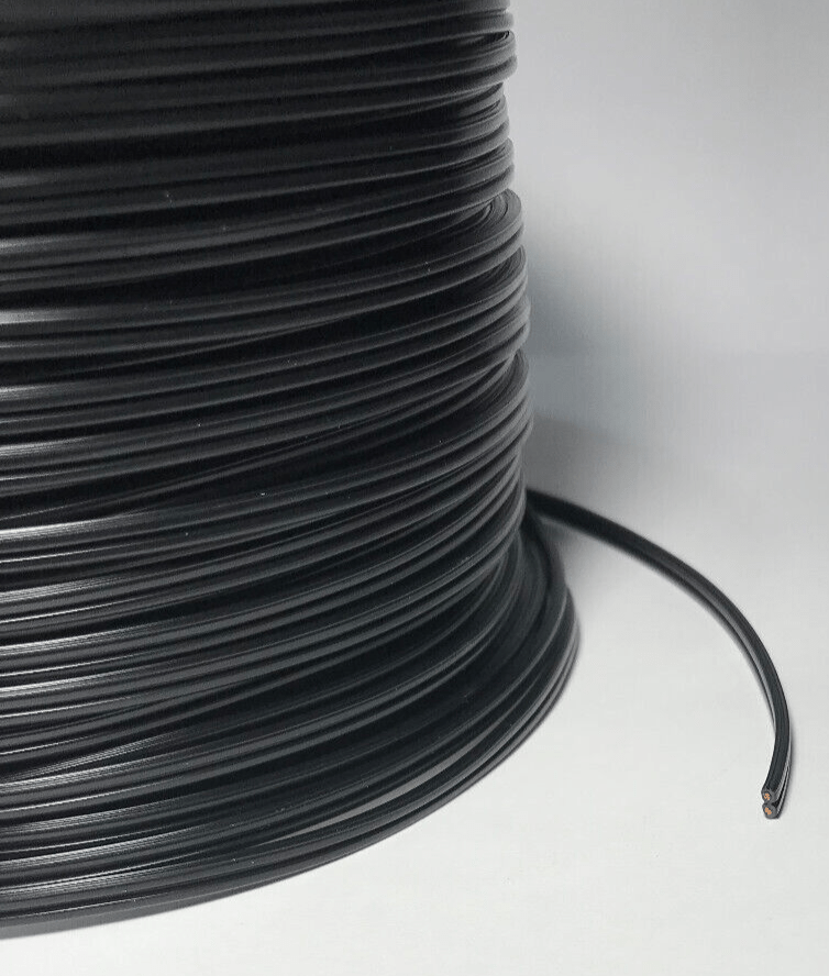 25 Ft. Black 22/2 Thin, Special Purpose 2 Wire Plastic Covered Lamp Cord 25PC622