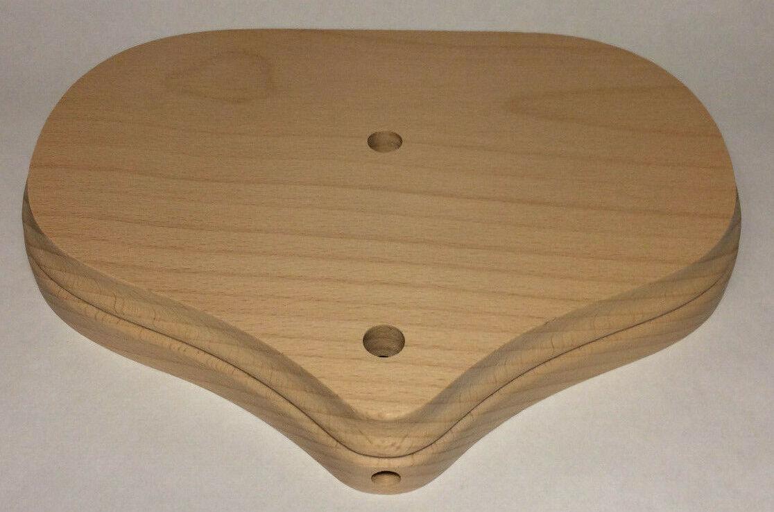 New 7"x9" Oval Figurine Lamp Base, Unfinished Sanded Hardwood 1/8IP Slip #WB273U - Stone Door Lamps