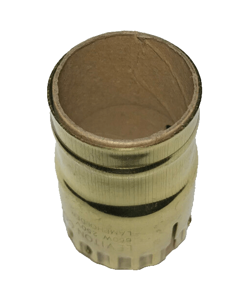 New Leviton Brand Full Keyless Brass Socket Shell With Paper Insulator #SS307 - Stone Door Lamps