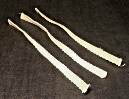 3-pack -3/8" x 7" LONG COTTON #00 LAMP WICK FOR ACORN & NUTMEG BURNERS USA MADE