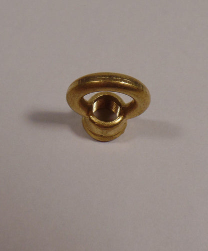 New 1" Unfinished Cast Brass Loop Lamp Part With Wire Way, 1/8F Tap #BL954U