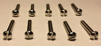 New Lot Of 10 Steel 1.5" Long Nickel Plated Finish Canopy Screws 8/32 Thread 88N - Stone Door Lamps