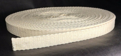 New 1" Wide Flat Cotton Oil Lamp Wick For #2 Brass Queen Burners, 96 Ft. Spool