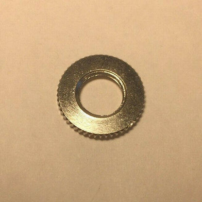 New Nickel Plated Brass Knurled Locknut, 1/8 IP Threads, 3/4" O.D. #LN720N - Stone Door Lamps