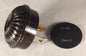 Brown Ribbed Embossed Early Electrical Style Plug for Antique Lamps + Insulator - Stone Door Lamps