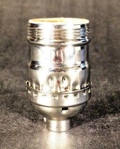Brass Short Keyless Early Electric Industrial Style Nickel Uno Lamp Socket #290N - Stone Door Lamps
