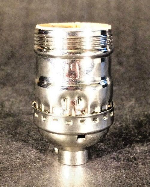 Brass Short Keyless Early Electric Industrial Style Nickel Uno Lamp Socket #290N - Stone Door Lamps