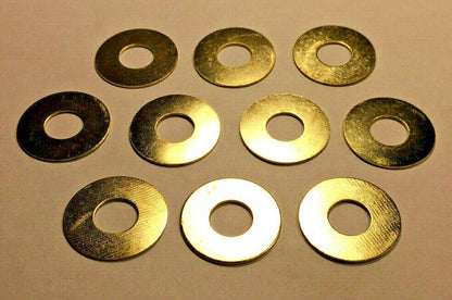 New Lot of 10, 1" Brass Plated Steel Washer Lamp Part, 1/8IP Slip (3/8") #SW730 - Stone Door Lamps
