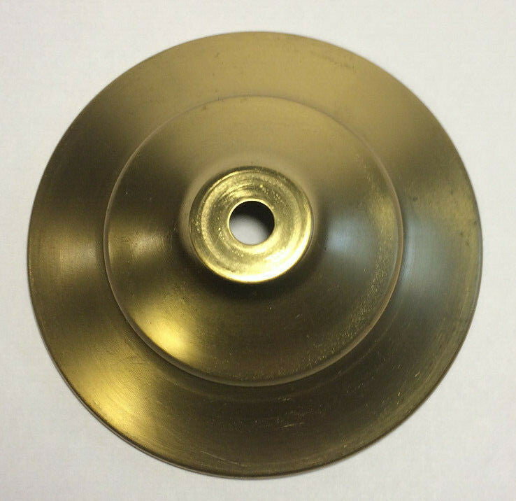 New 4 1/8" Solid Spun Brass Vase Cap, Lamp Cap, Unfinished Brass, 1/8 IP VC628U