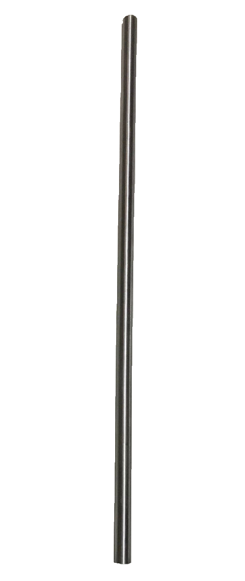 New 24" Brushed Steel Female Threaded Lamp Pipe, Rod, 1/8F Tap (3/8") #SP226S