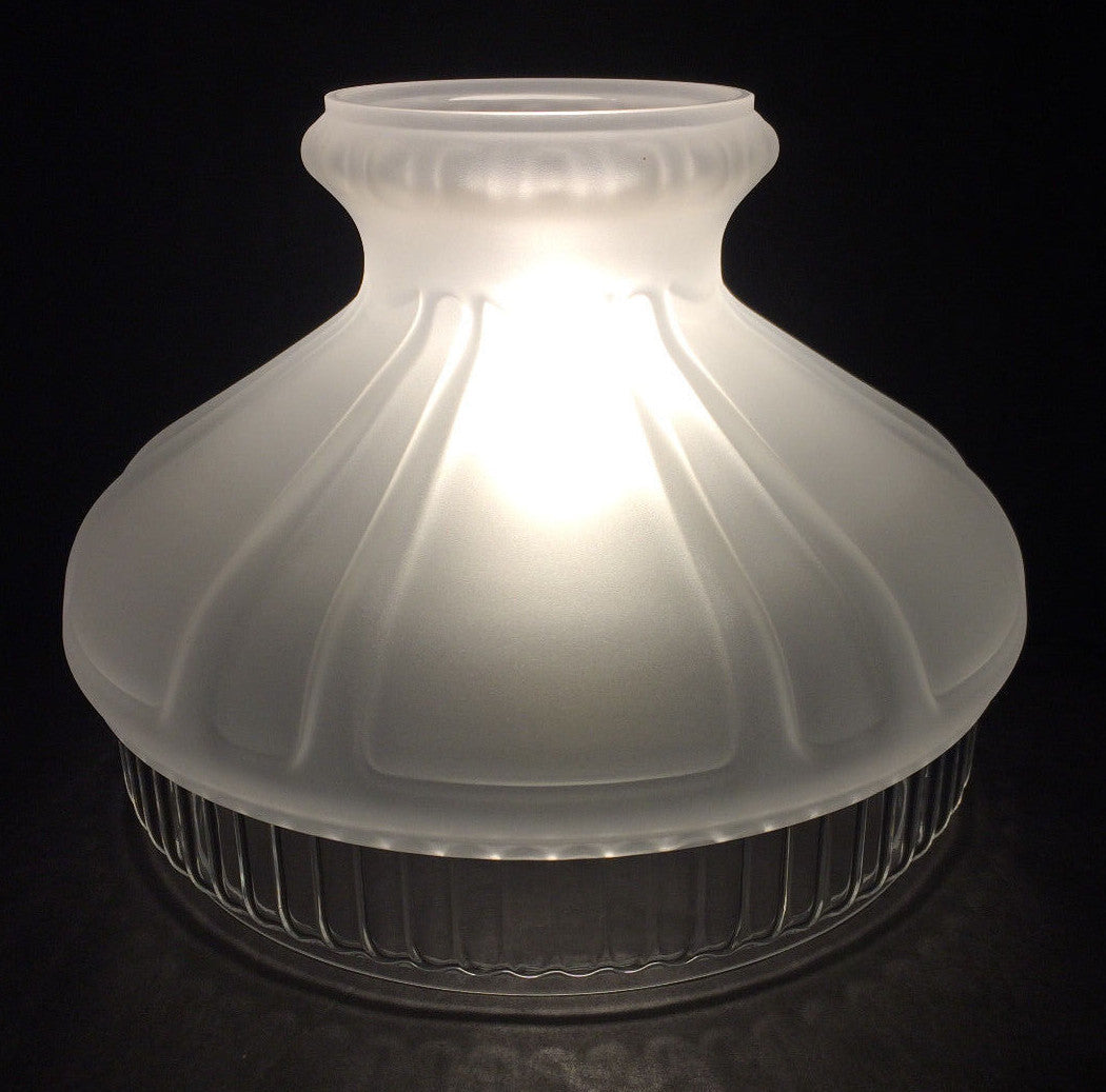 New 10" Satin Crystal Etched Glass Oil Lamp Shade #601 Style fits Aladdin #SH570
