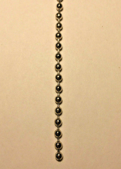 New #6 Nickel Beaded Chain For Lamp Sockets & Ceiling Fans, Sold Per Ft. #BC600N