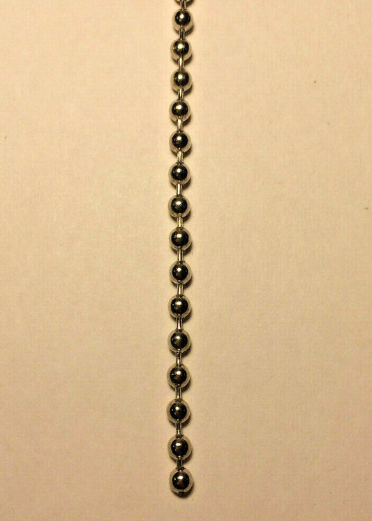 New #6 Nickel Beaded Chain For Lamp Sockets & Ceiling Fans, Sold Per Ft. #BC600N