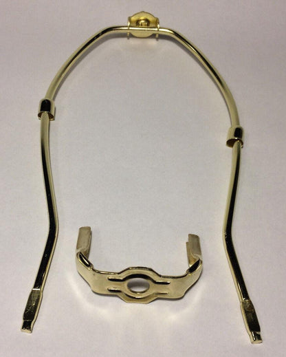 11 1/2" Brass Lamp Harp Shade Holder w/Base for Lamp Repair, Heavy Duty #HAR49 - Stone Door Lamps