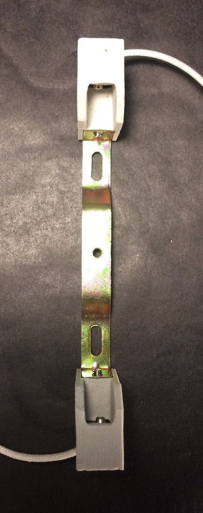 New 3 1/8" Double Ended Halogen Socket & Bracket w/ Leads, 4" Length  #SO360