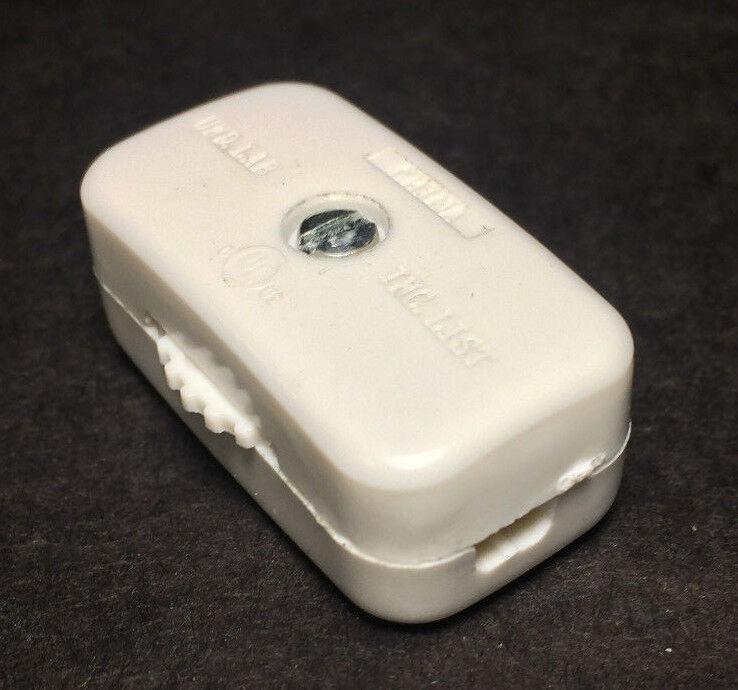NEW LEVITON WHITE SPT - 1 ROTARY ON - OFF LAMP CORD SWITCH LAMP PART RS401 - Stone Door Lamps