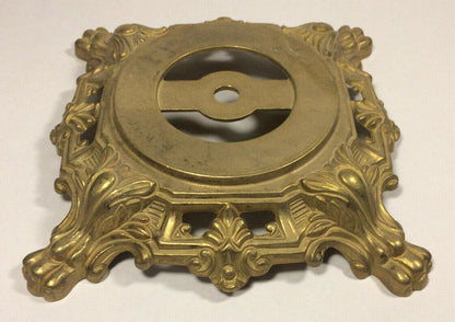 New Die Cast Unfinished Brass Victorian Style Lamp Base, 8" Diameter, #BB003U