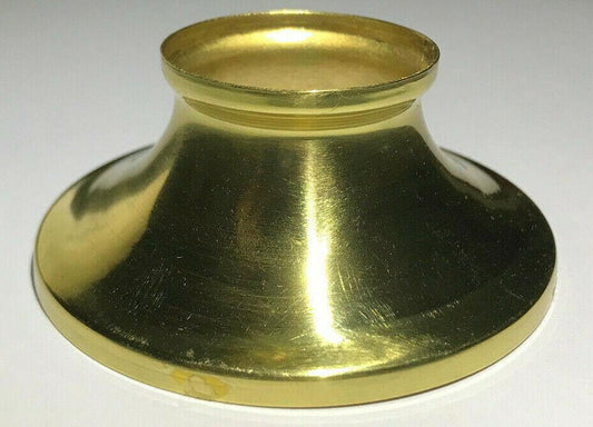 New Spun Brass Connector For Lamp Bases & Fonts, 3" x 1 1/2" x 1 3/8" P&L #LC108 - Stone Door Lamps