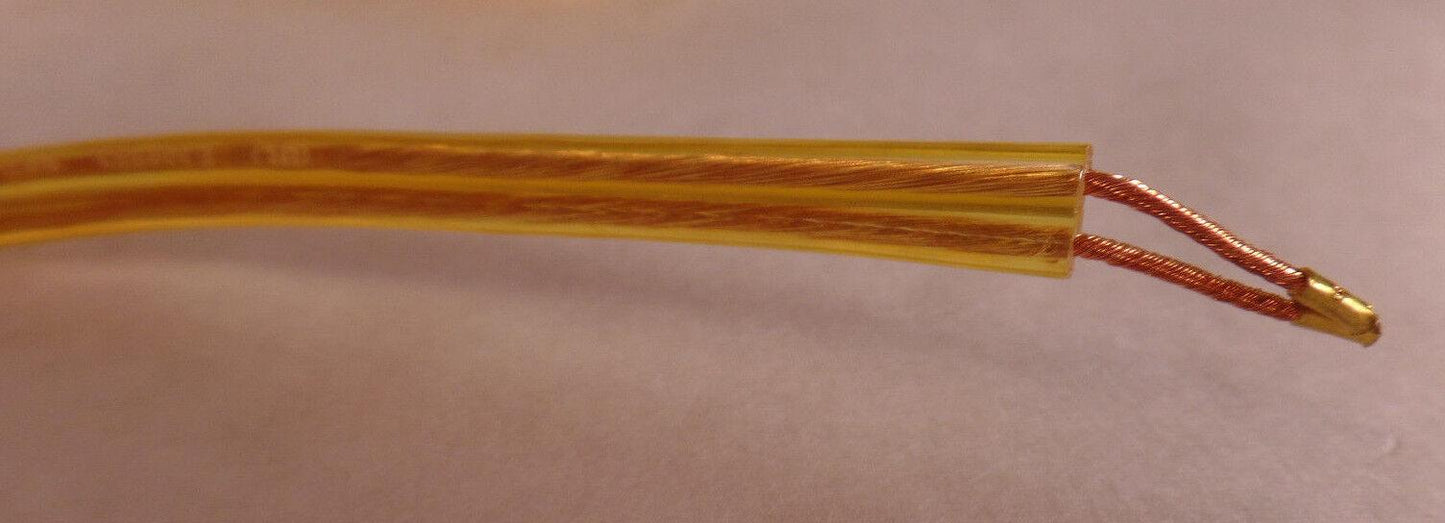 NEW 8' Clear Gold 18/2 Plastic Covered Lamp Cord Plug Set SPT - 2,U.L., #CS812 - Stone Door Lamps