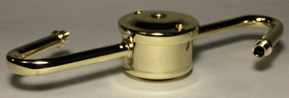 New S - Type 2 - Arm Lamp Cluster Body, Brass Plated Steel, 7 1/2" Across #LC408 - Stone Door Lamps