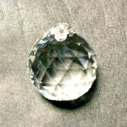 New 3/4" (20mm) Clear Strass Lead Crystal Faceted Chandelier Ball, #CB700 - Stone Door Lamps
