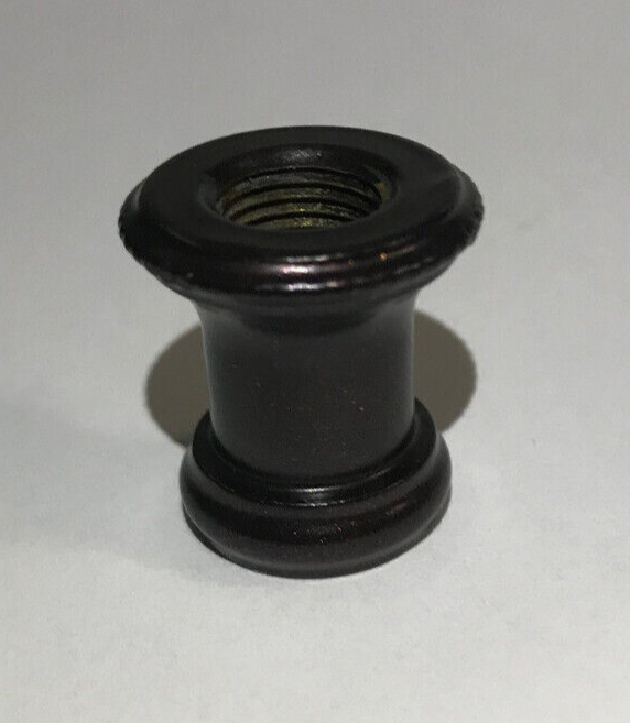 New Turned Brass Neck Lamp Part, Antique Bronze Finish 1/8F Tap, 7/8" Ht. BN946B