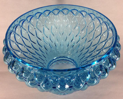 New 10" Light Blue Glass Diamond Quilted Student Lamp Shade w/ Crimp Top #SH403 - Stone Door Lamps
