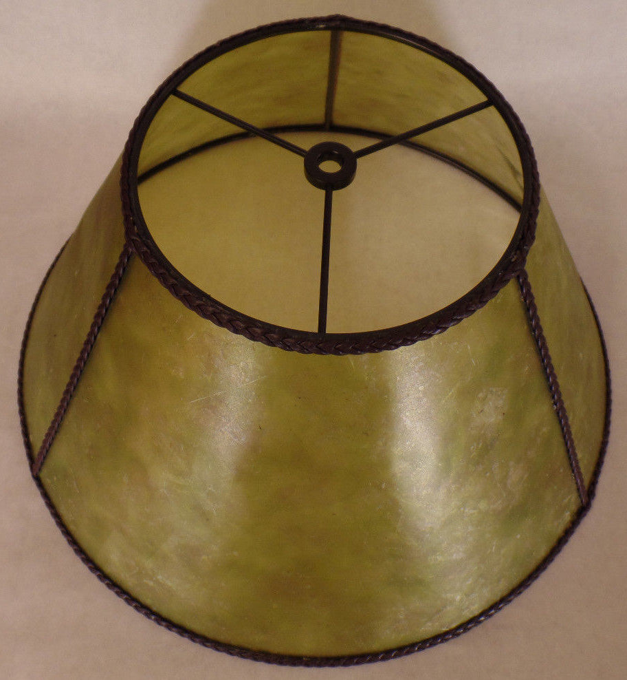 New Craftsmen Green Empire Style Mica Lamp Shade 7 1/2" x 16" x 8" #MS718G