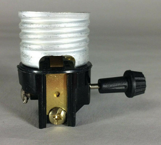 New 3 - Way Turn Knob Lamp Socket Interior, E26, for 3 Way Light Bulbs #SO207i - Stone Door Lamps