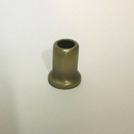 New Antique Brass Stamped Steel Lamp Neck, 1/8IP (3/8") Slip, 1" Ht., #AN963A - Stone Door Lamps