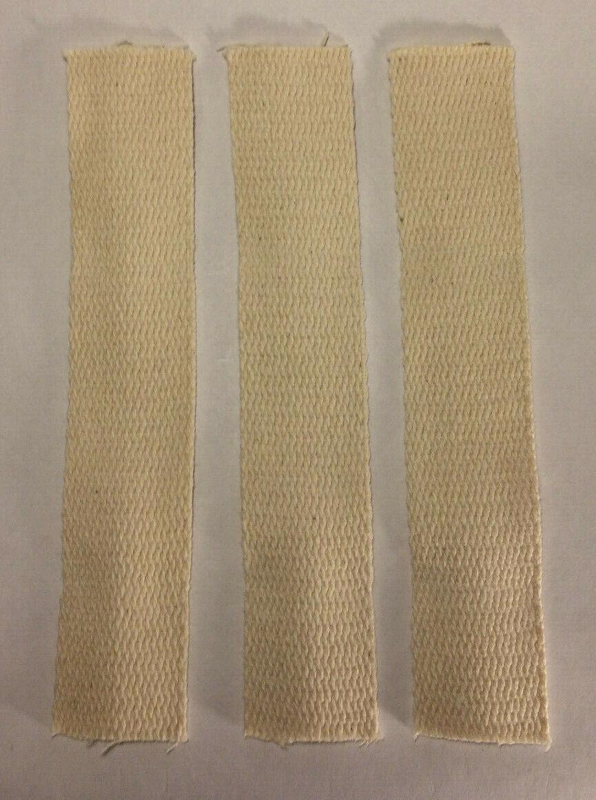 New 3 - pack Oil Lamp Wick For #3 Burner 1.5" x 8" Long Flat Cotton, USA Made,#914 - Stone Door Lamps