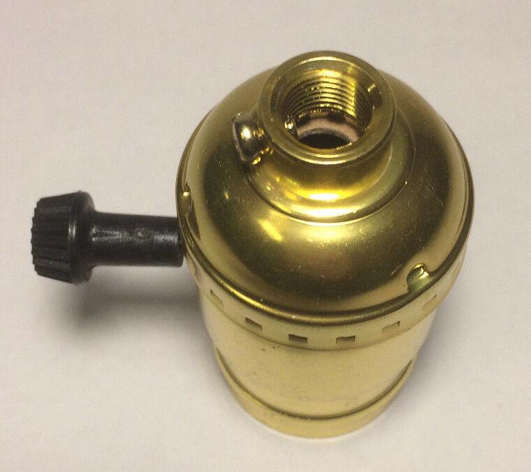 NEW 3 Way Turn Knob Lamp Socket for standard size Light Bulbs #CS346 - Stone Door Lamps