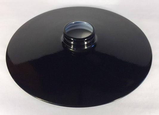 10 1/4" Flat Metal Lamp Light Shade Pendant Black Porcelain Industrial Style 88B