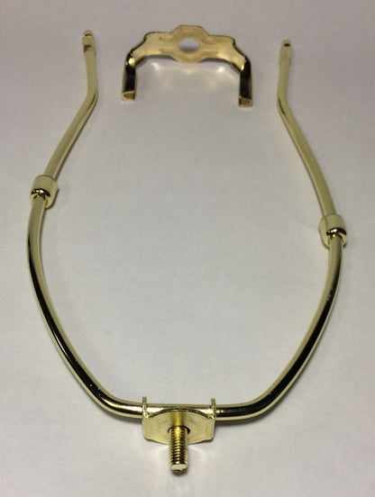 11 1/2" Brass Lamp Harp Shade Holder w/Base for Lamp Repair, Heavy Duty #HAR49