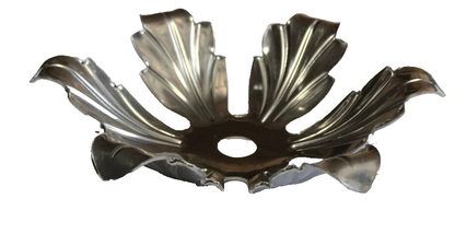 NEW 4" Stamped Unfinished Steel Bobesche, Slips 1/8IP (3/8"), 7/8" Height #SB563