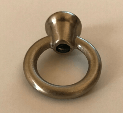 New 1 1/2" Cast Brass Loop With Wire Way, Satin Nickel Finish 1/8F Tap (3/8") - Stone Door Lamps