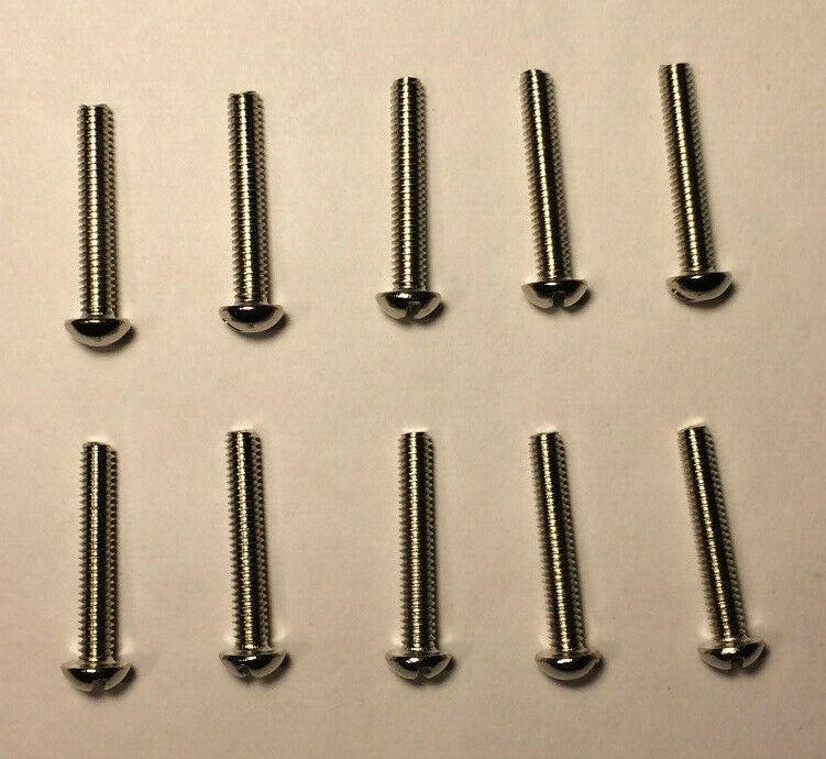 New Lot Of 10 Steel 1.5" Long Nickel Plated Finish Canopy Screws 8/32 Thread 88N - Stone Door Lamps