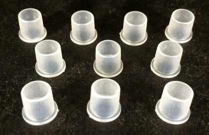 Lot of 10 Clear Plastic Pipe Hole Bushing Lamp Cord Protector For 1/8 IPS Pipe - Stone Door Lamps
