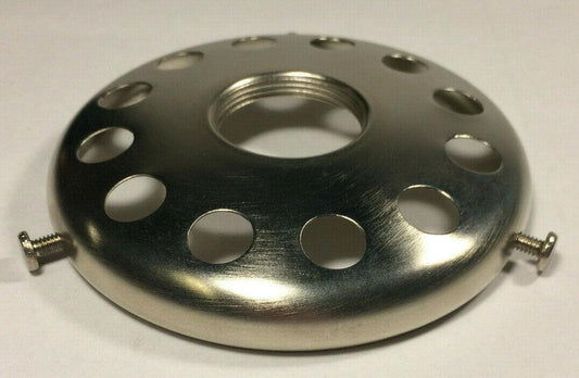 New 4" Fitter Solid Brass Screw On Uno Shade Holder, Satin Nickel Finish SH728SN - Stone Door Lamps