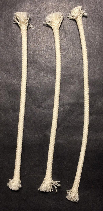 3 pack - PIXIE LAMPWICK, USA - MADE 1/8" DIAMETER ROUND x 6" LONG LAMP WICK #917 - Stone Door Lamps