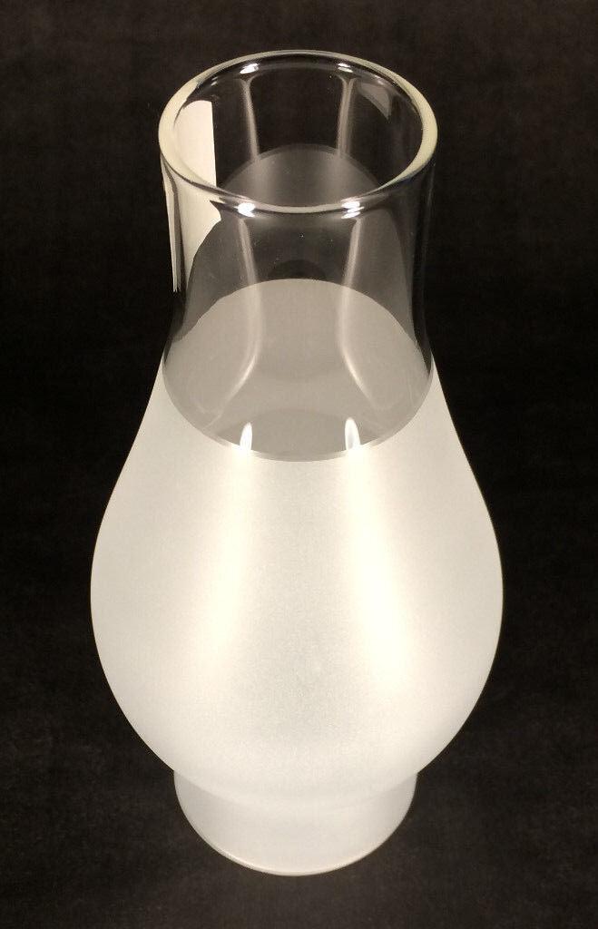 2 1/2" x 7 1/2"  FROSTED OIL ELECTRIC KEROSENE GLASS LAMP CHIMNEY for #1 burner