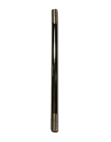 New 19" Nickel Plated Steel Threaded Lamp Pipe, Rod, 1/8 IP (3/8") #NP339N - Stone Door Lamps
