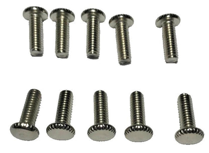 New Lot Of 10 Steel 1/2" Long Nickel Plated Finish Thumbhead Screws 8/32 Thread - Stone Door Lamps